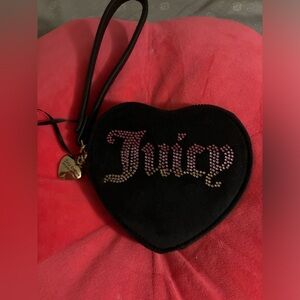 Juicy black velour coin purse new